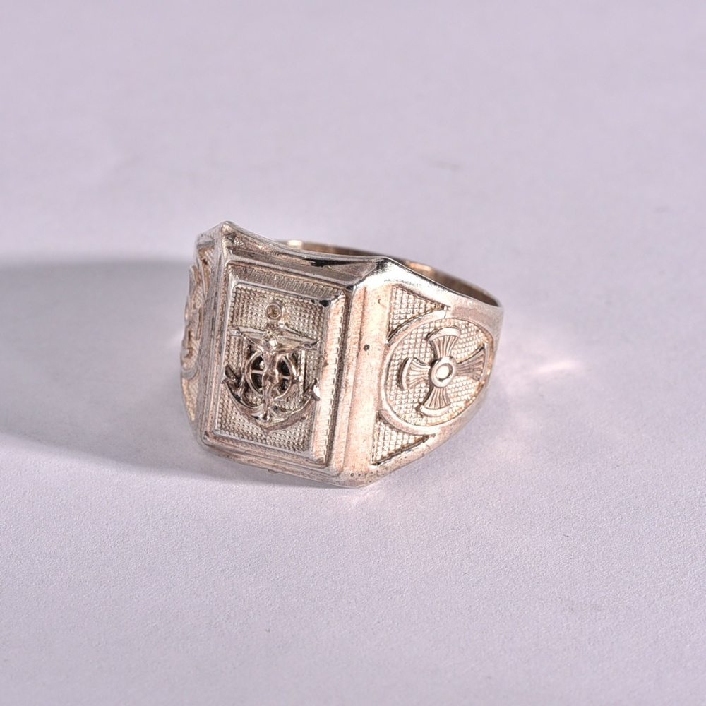 Men's Sterling Silver Anchor Ring